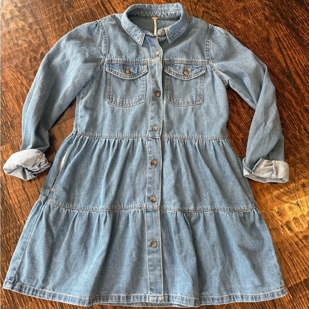 Free People denim dress.